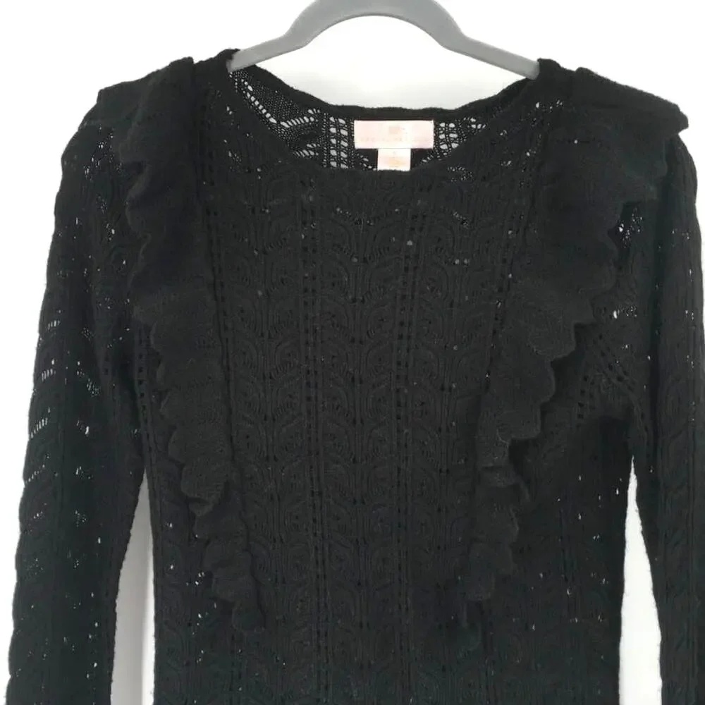 Rachel Parcell Pointelle Ruffle Sweater - Picture 4 of 8